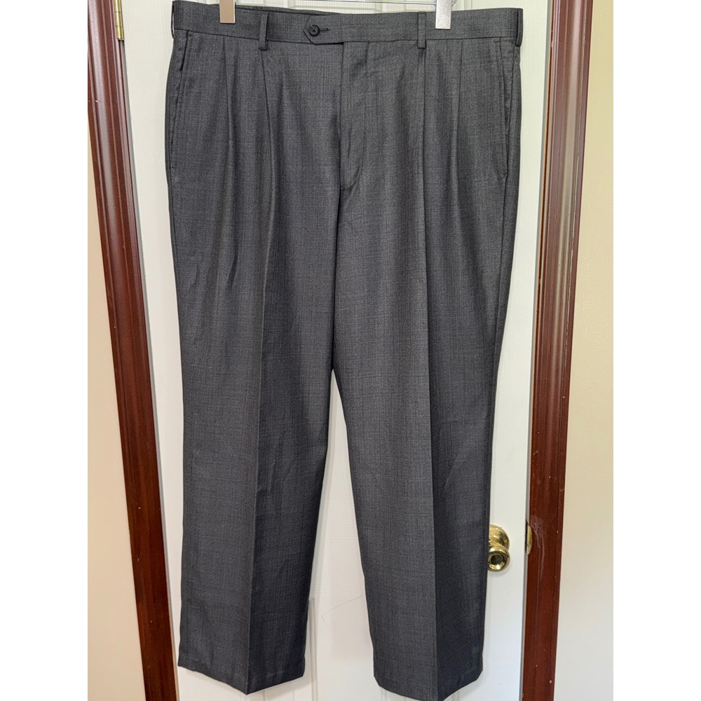 Perry Ellis America Men's Gray Dress Pants Pleated Front Size 38/28